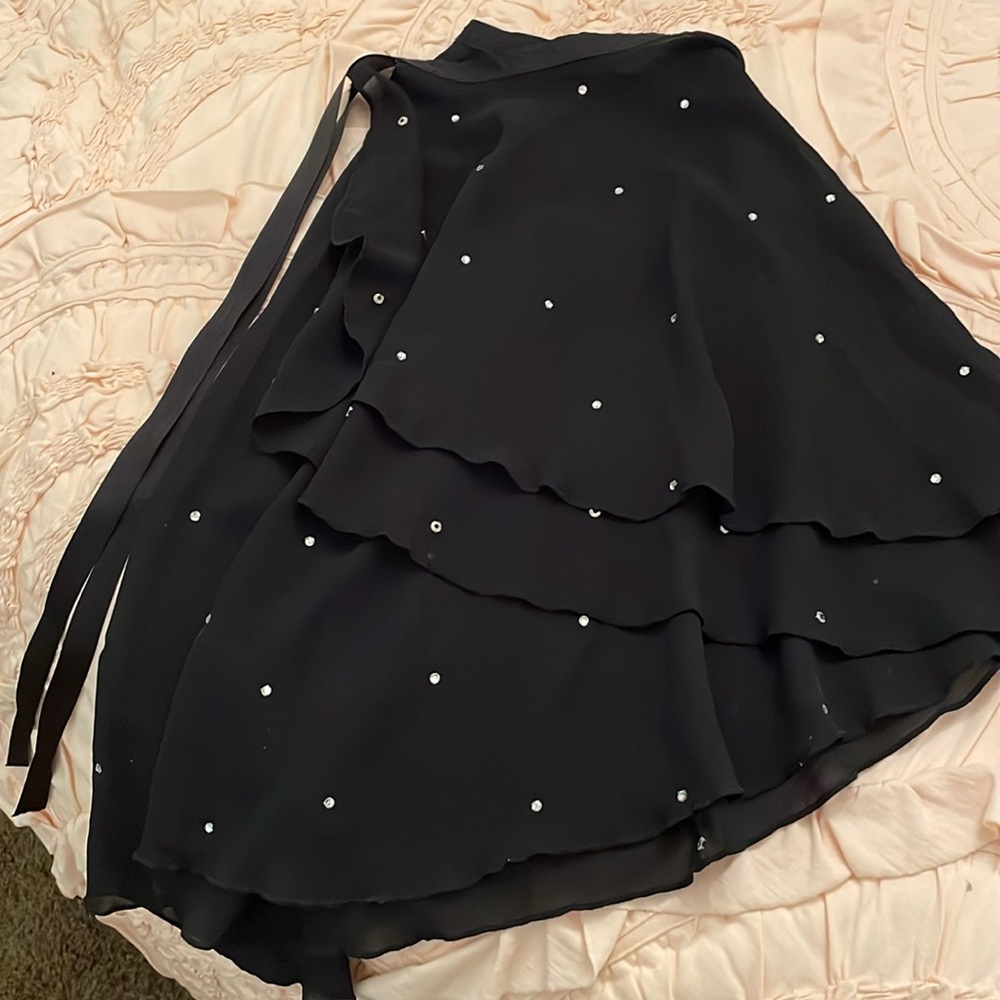 OBO Rhinestone’s chiffon black Ballet Skirt
